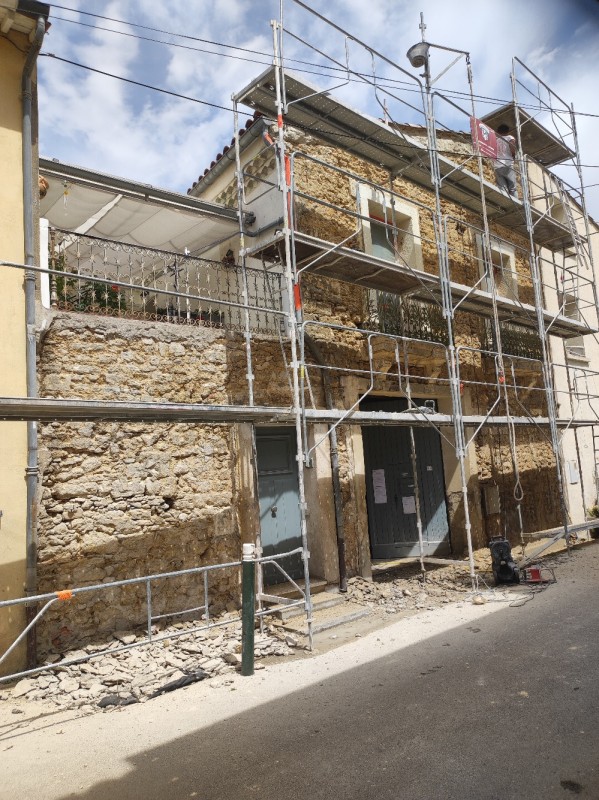 façade enduit à la chaux traditionnelle 