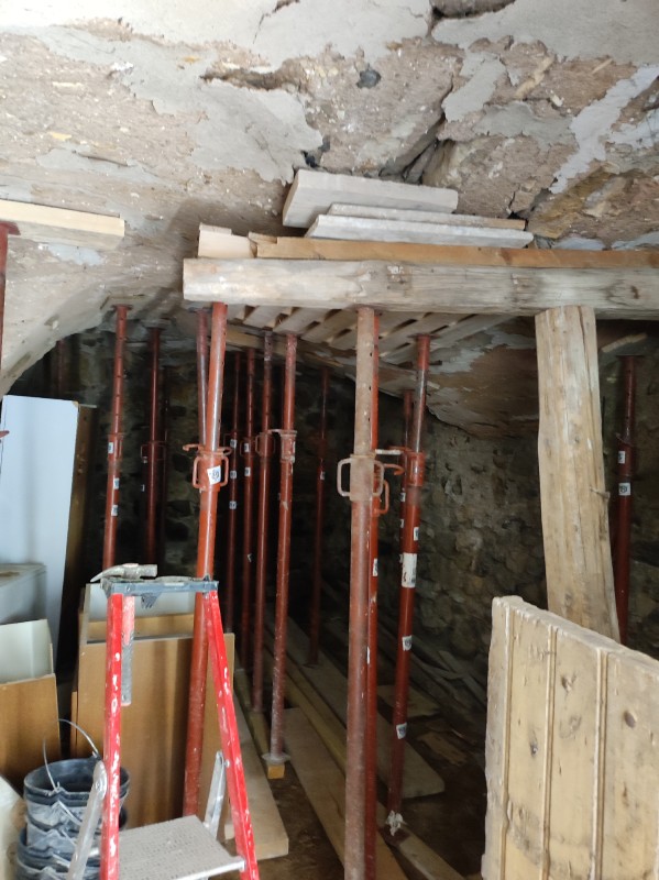 Démolition d'une voûte et création d'un planché béton