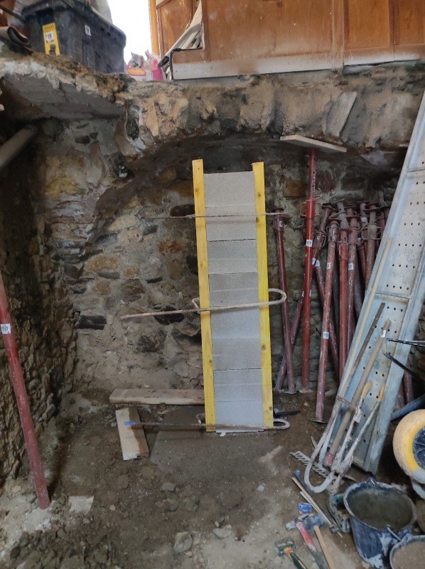 Démolition d'une voûte et création d'un planché béton