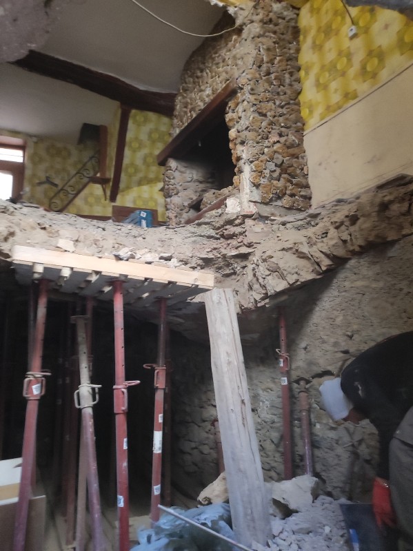 Démolition d'une voûte et création d'un planché béton