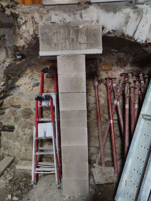 Démolition d'une voûte et création d'un planché béton